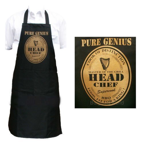 Pure Genius Guinness Novelty Apron. BBQ or Kitchen. Men & Women. Fantastic Gift!